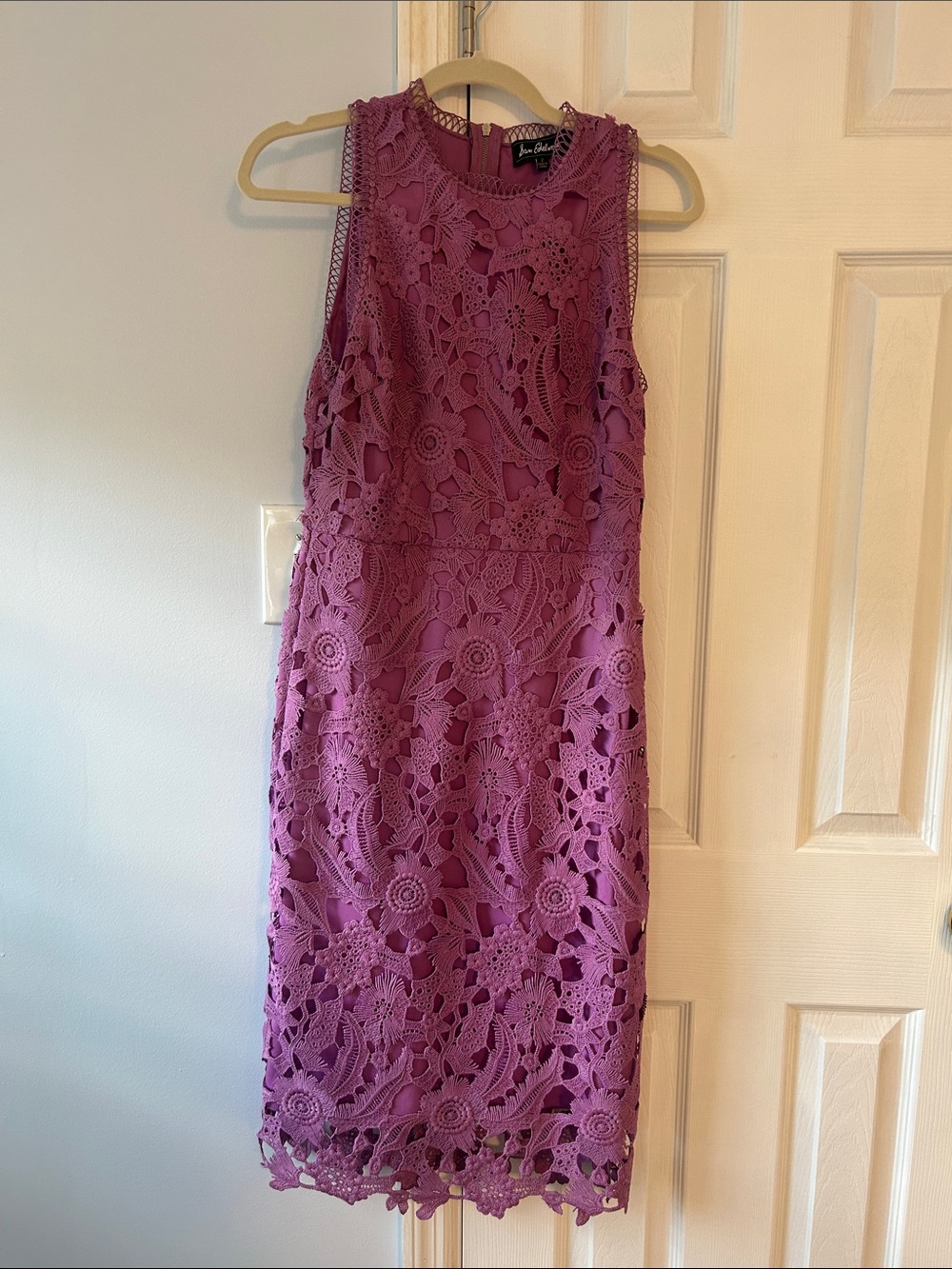Sam Edelman Purple Floral Lace Midi Dress